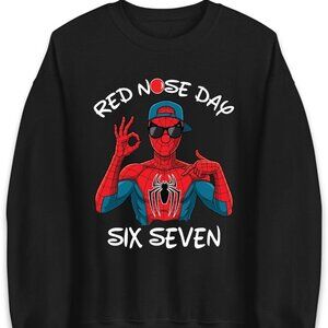 Red Nose Day Six Seven Unisex Jumper - Funny Hero Comic Parody Meme Pullover
